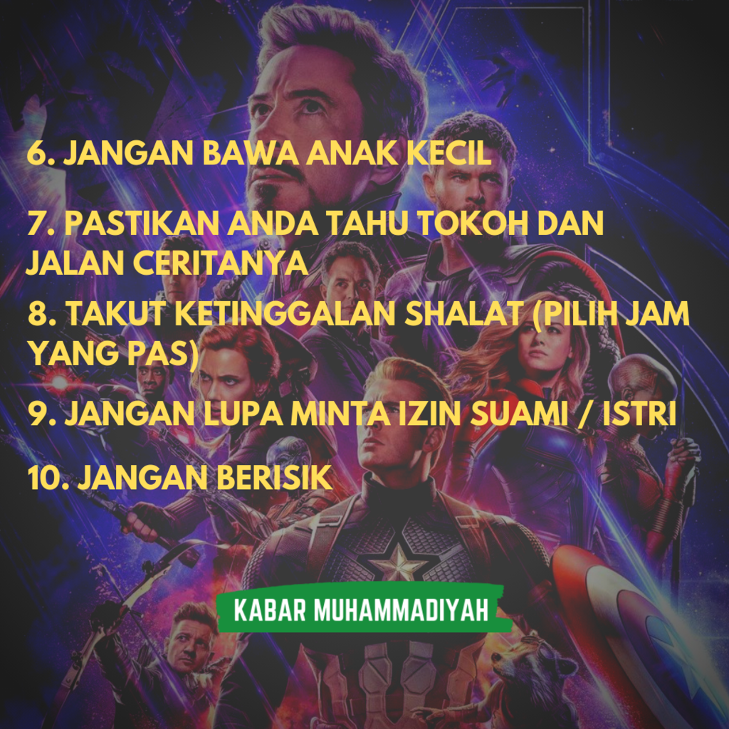 Nih 10 Tips Nonton Film Avengers: Endgame Selama 3 Jam Tanpa Was-Was