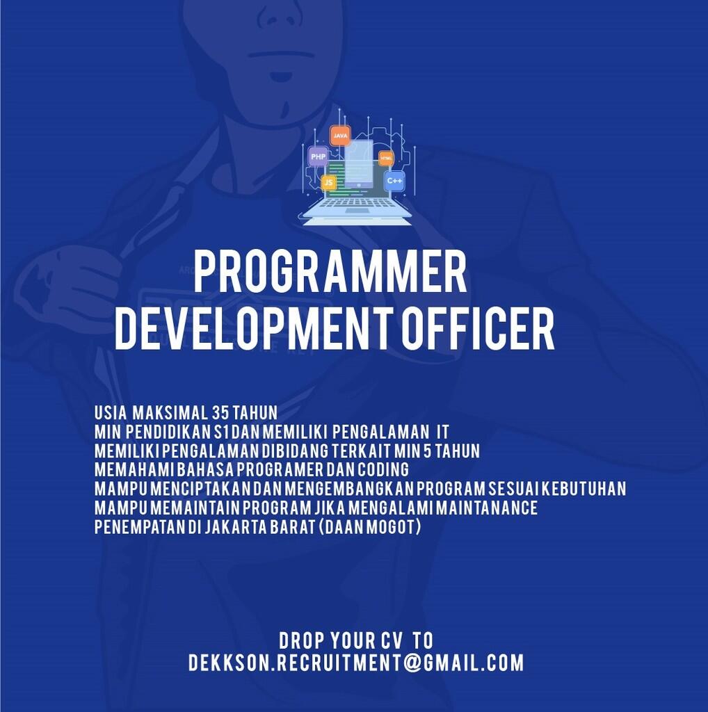 Lowongan Programmer Development Officer 