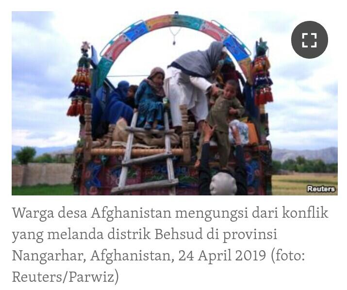 Ribuan Orang Mengungsi di Afghanistan Timur Akibat Pertempuran ISIS dengan Taliban