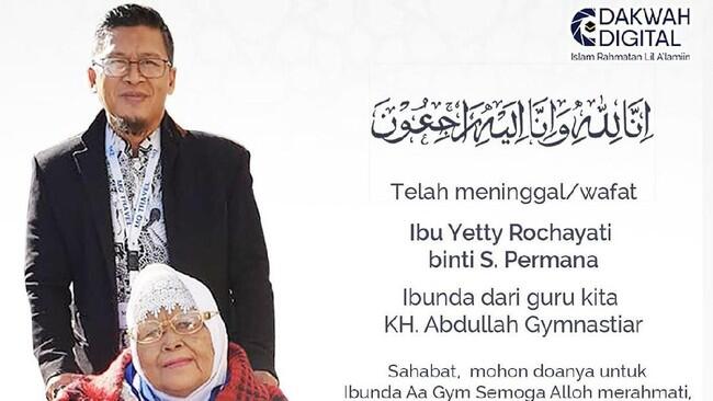 Ibunda Aa Gym Meninggal Dunia