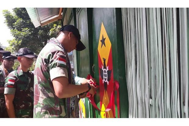 Yonmek 741/GN Bedah Rumah ke 7 Bagi Warga Perbatasan RI-RDTL