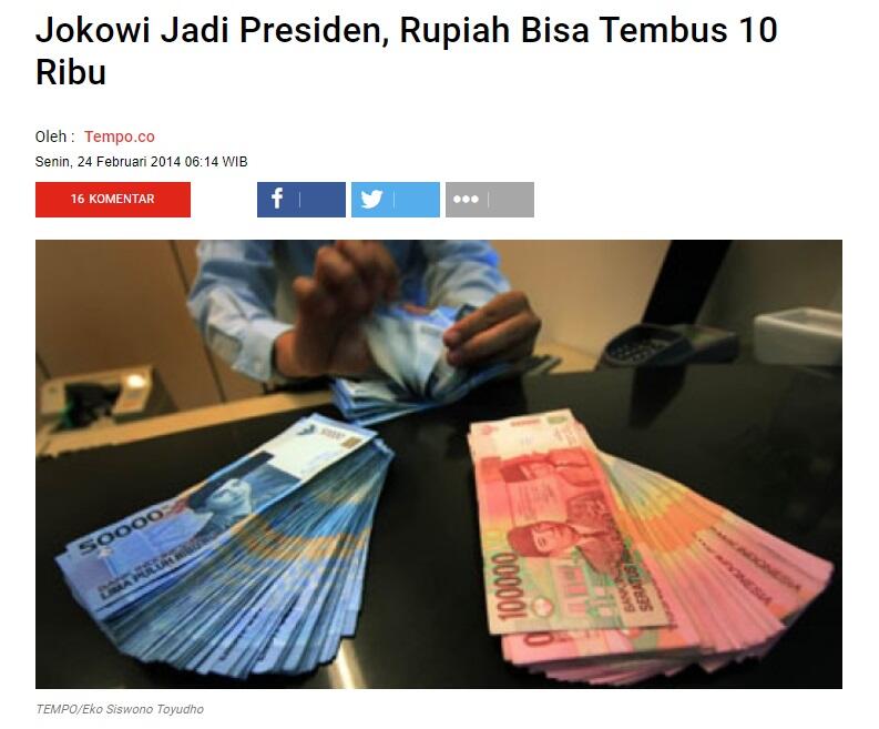 Rupiah Mulai Lewati Rp14.200 per Dolar AS