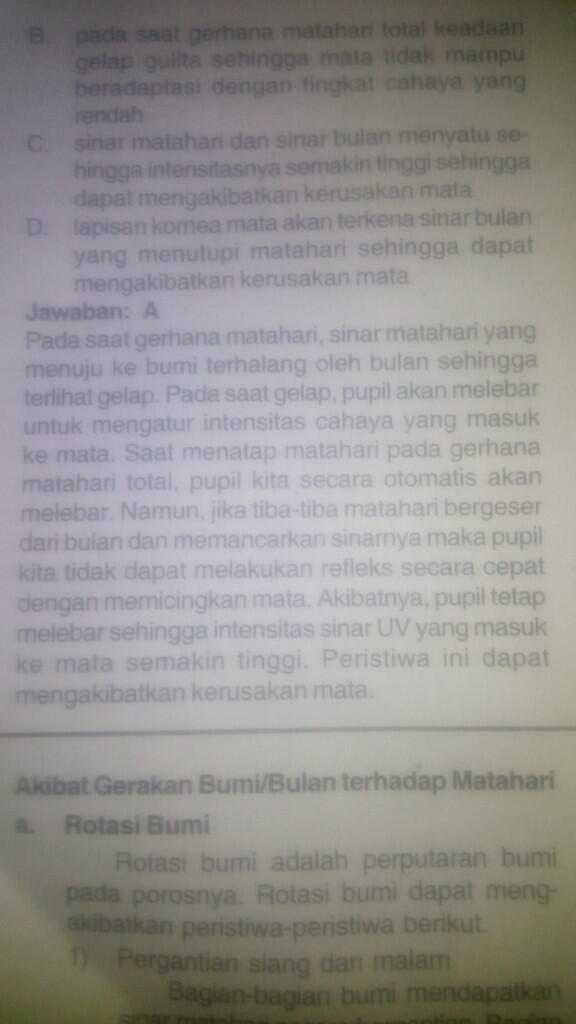 Penjelasan ilmiah tentang mata buta karena lihat gerhana matahari