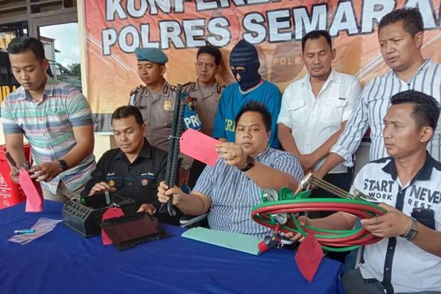 Seorang Pelaku Pencuri Mesin ATM Berisi Uang Rp140 Juta Ditangkap