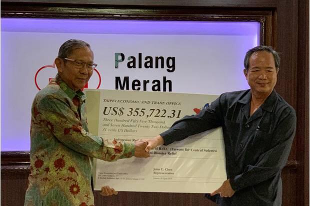 Masyarakat Taiwan Salurkan USD355.721 untuk Korban Tsunami Sulteng