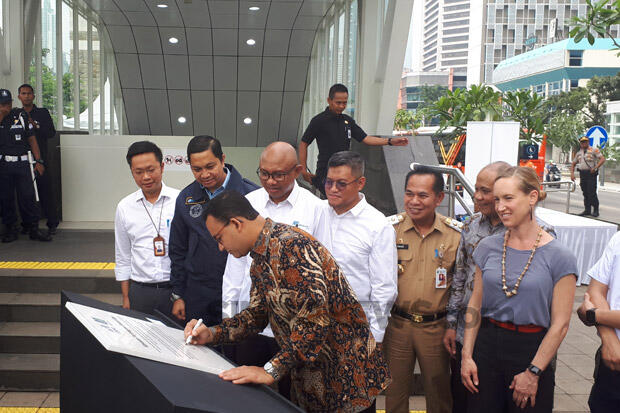 Resmikan Stasiun MRT Dukuh Atas, Anies Ingin Jakarta Menjadi Kota Masa Depan