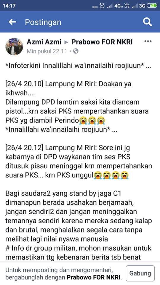 Mantan KPPS di Way Kanan Lampung Tewas Ditikam, Polisi Tangkap Pelaku