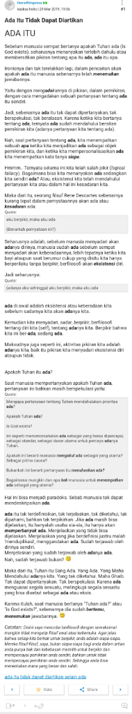 Ada Itu Tidak Dapat Diartikan