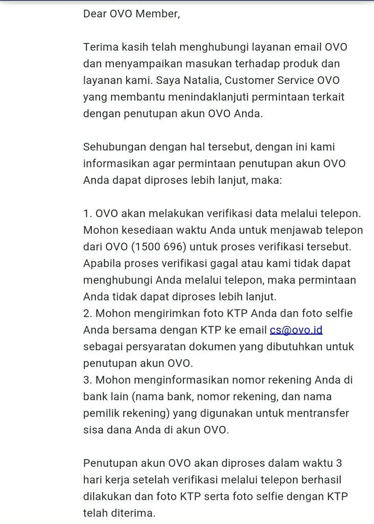 OVO Tuntut KTP-Selfie untuk Ambil Uang Salah Transfer &amp; Tutup Akun