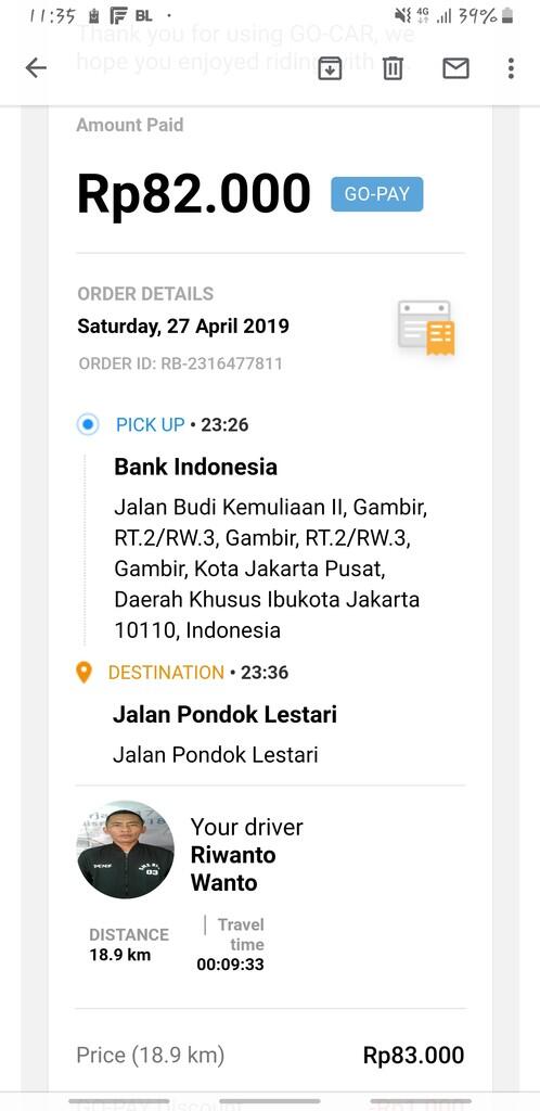 Saldo Gopay Terpotong walau Driver Gojek tidak jemput