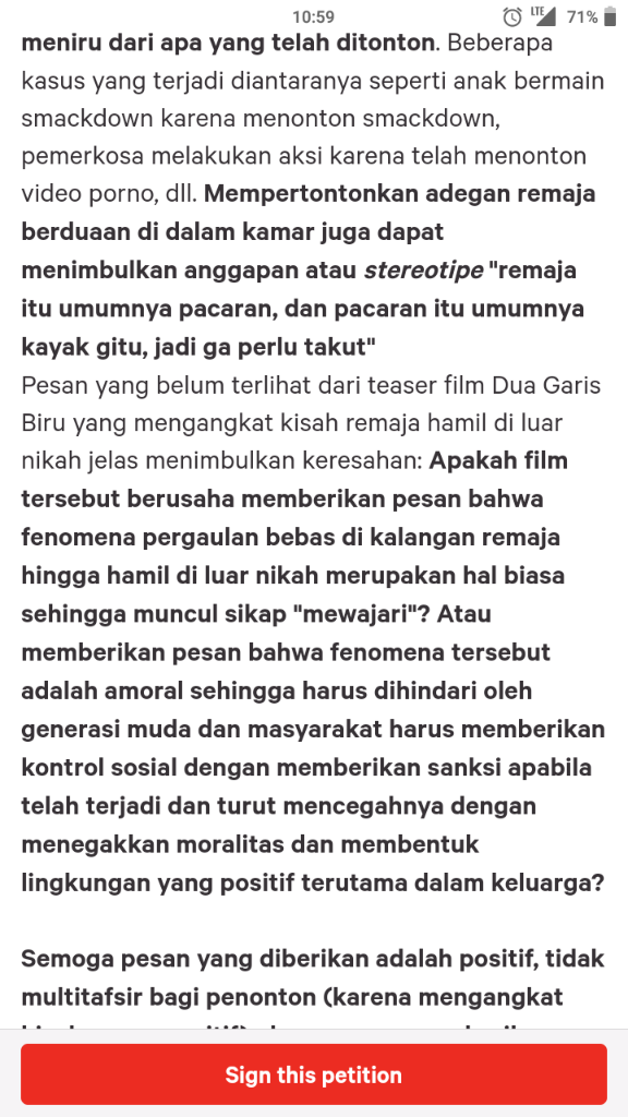 Tentang Petisi Pelarangan Film &quot;Dua Garis Biru&quot; Yang Ramai Di Sosial Media