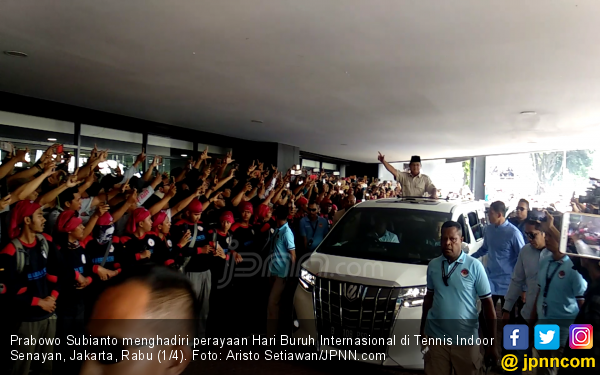 Berorasi di May Day KSPI, Prabowo: Media, Hati-Hati Kau