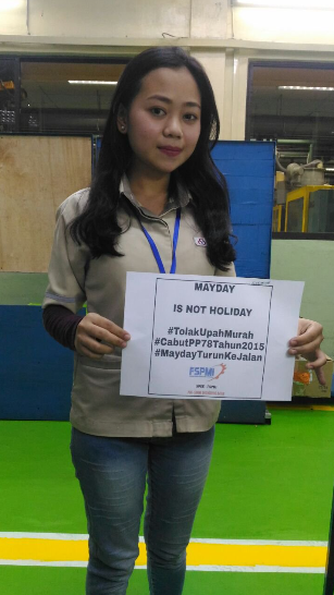 [Mbloo...Nih Mbloo]...Hari Buruh, Para Pekerja Cantik Ini Bikin Demo Lebih Adem