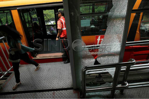Transjakarta Laporkan Aksi Perusakan dan Vandalisme Saat May Day