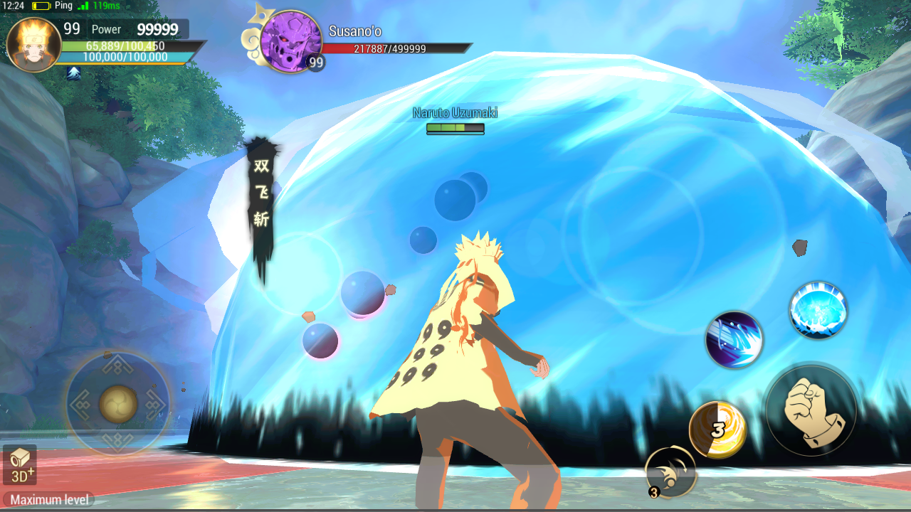 Naruto Slugfest Mobile dengan genre MMORPG Open World