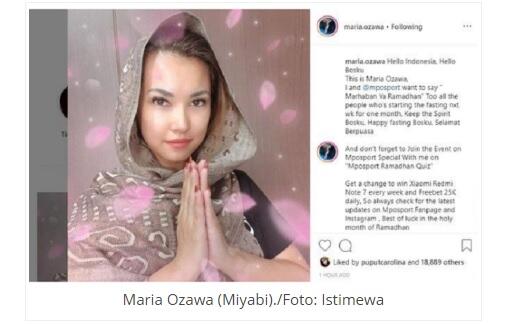 Maria Ozawa Muncul Pake Kerudung, Hello Indonesia, Hello Bosku, Marhaban Ya Ramadhan