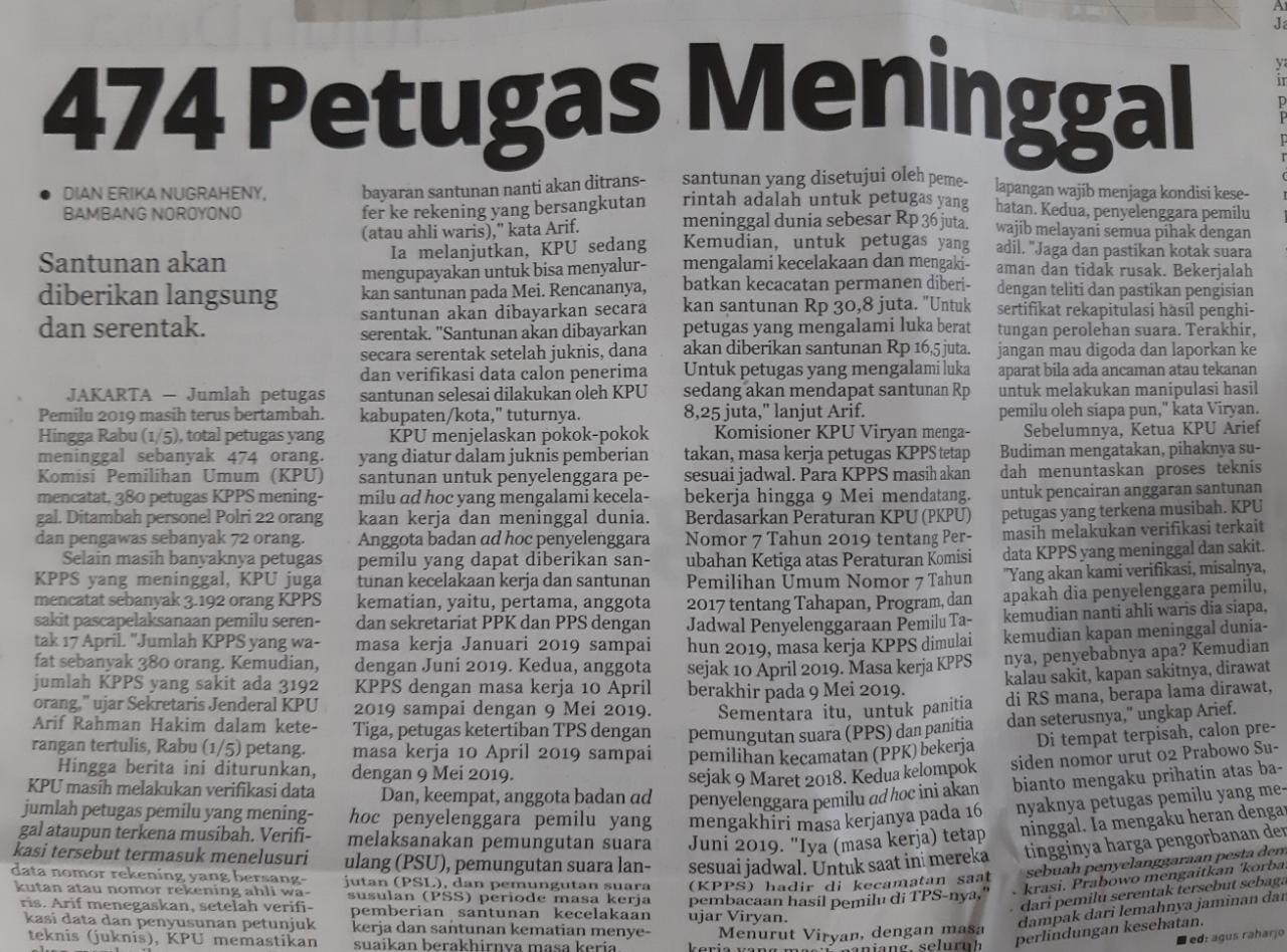 Dokter Senior Medan Curigai Penyebab Meninggalnya Ratusan Petugas KPPS