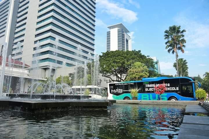 Uji Coba Bus Listrik TransJakarts