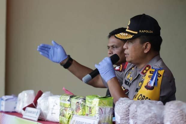 Polda Kalbar Musnahkan 8,23 Kg Sabu dan 18.750 Pil Ekstasi
