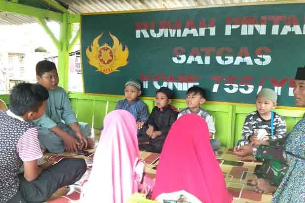 Dirikan Rumah Pintar, Yonif 755 Wujudkan Generasi Cerdas dan Kreatif