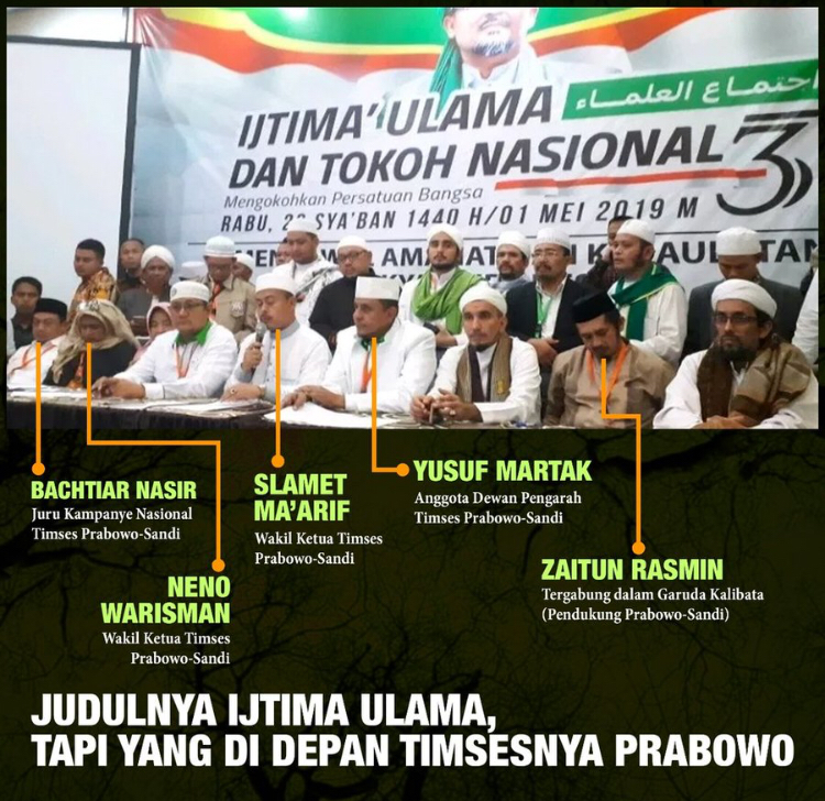 Ijtimak Ulama III, Tapi Ulama Prabowo, Sindir PSI