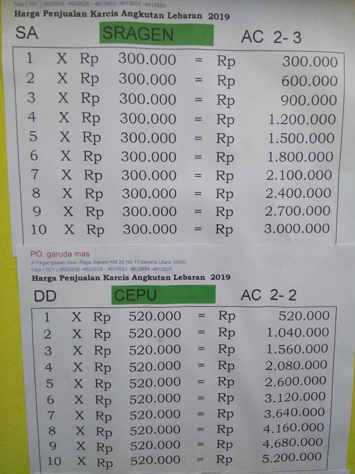 &#91;UPDATE&#93; Mudik Lebaran 2019 Naik Bus? Cek Tarifnya Disini, Gan