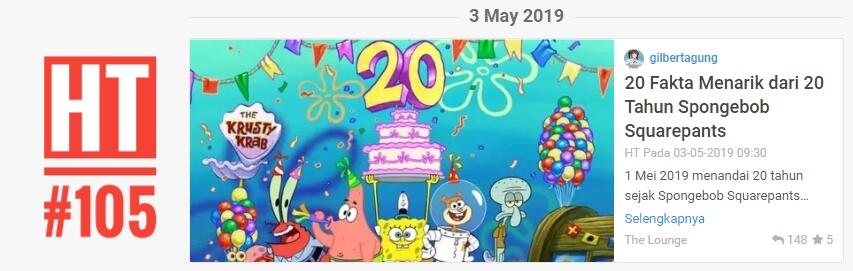 20 Fakta Menarik dari 20 Tahun Spongebob Squarepants