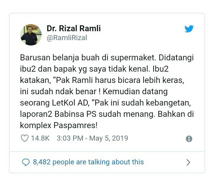 Letkol yang Beri Info Hoax ke Rizal Ramli Diburu TNI AD