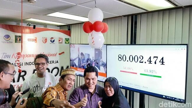 TKN Pamer RealCount Jokowi-Ma'ruf 80 Juta Suara, Pastikan Kemenangan Jokowi-Maruf