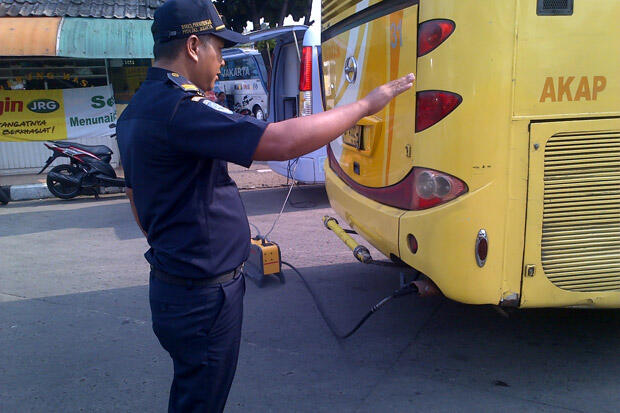 Antisipasi Kecelakaan, Bus di Terminal Baranangsiang Jalani Ramp Check