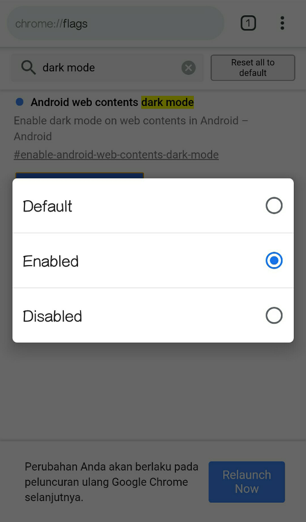 Trik Membuat Dark Mode Pada Browser Chrome Android