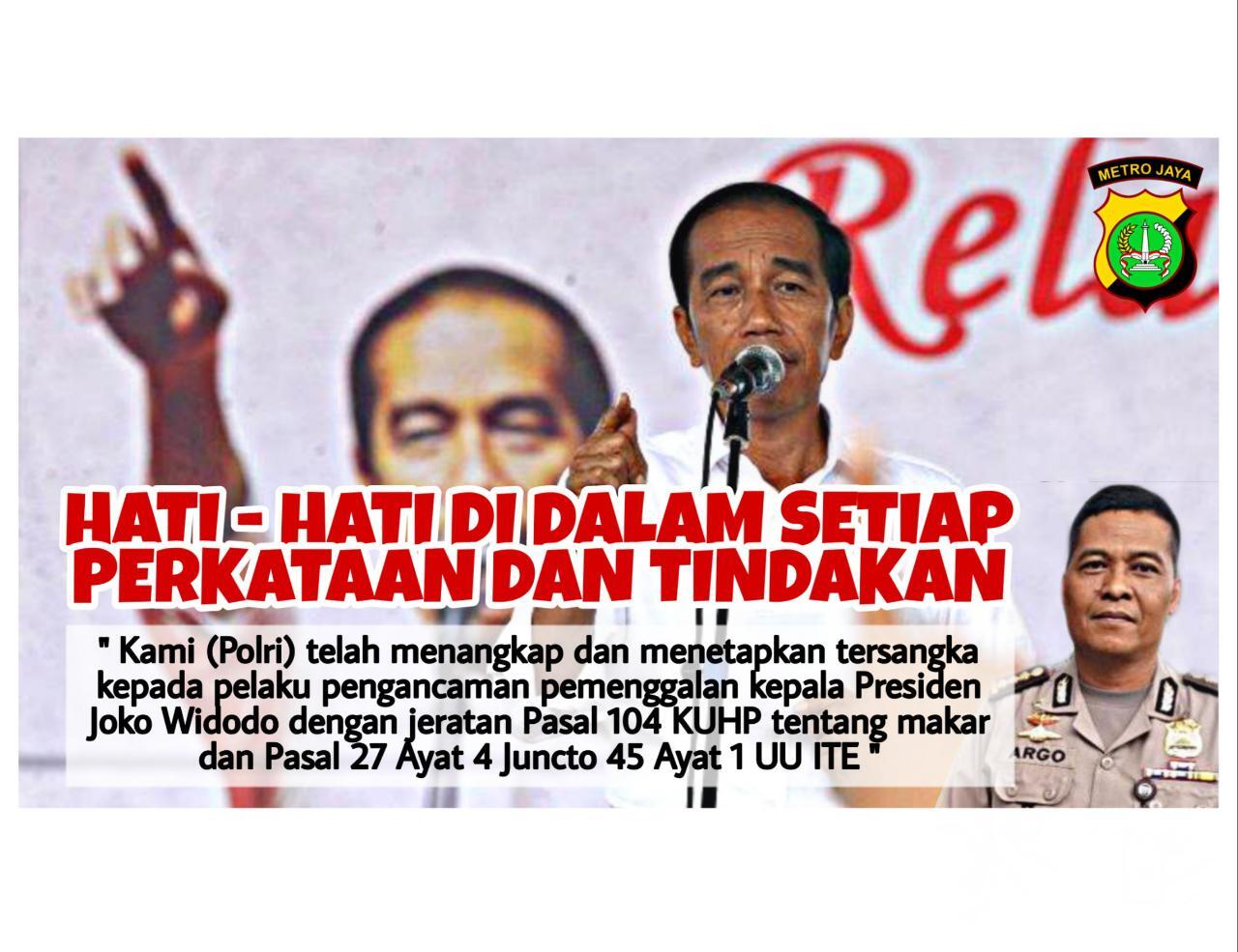 Gerak Cepat, Polisi Akhirnya Tangkap Pelaku Pengancam Presiden Jokowi