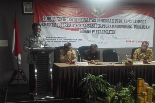 Kemendagri: Parpol Miliki Peran Strategis Bangun Citra Demokrasi Bangsa