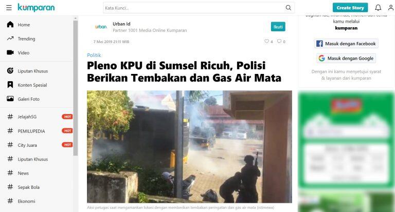 &#91;SALAH&#93; Video Polisi Tembak Saksi Saat Rekap Pleno KPU