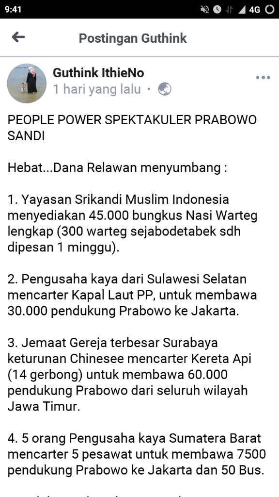 Undangan People power Di Facebook