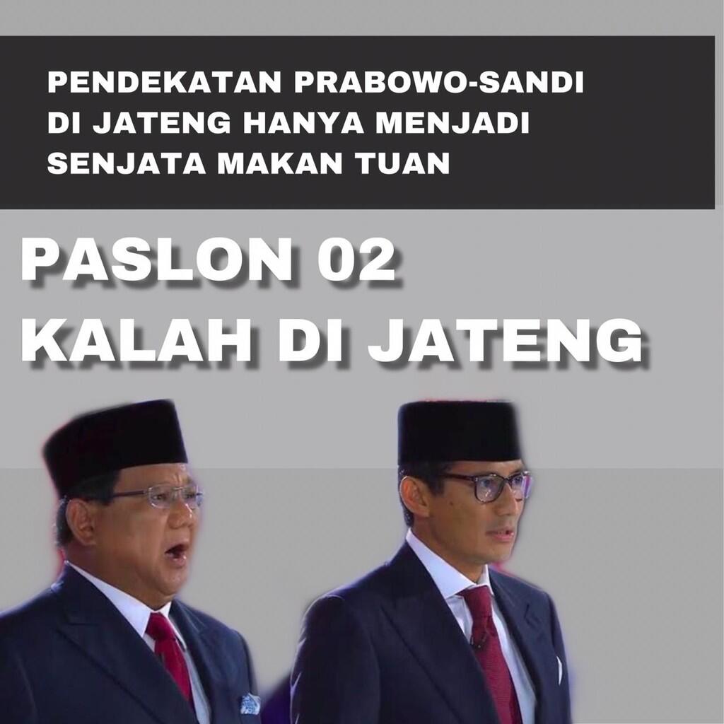 Jokowi-Maruf Menang Besar di Jawa Tengah, Kubu Prabowo-Sandi Salah Pilih Strategi
