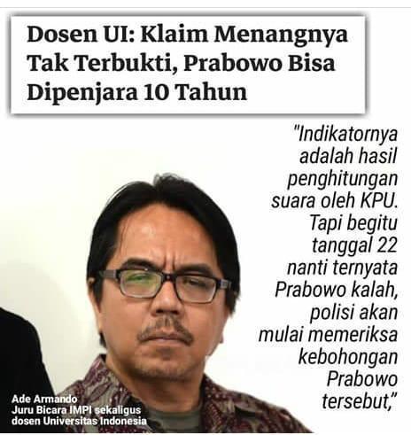 ANEH BPN 02 TIDAK PERCAYA KPU