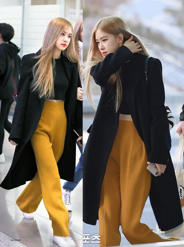 12 Inspirasi Gaya Padu-Padan Wide Pants ala Member BLACKPINK