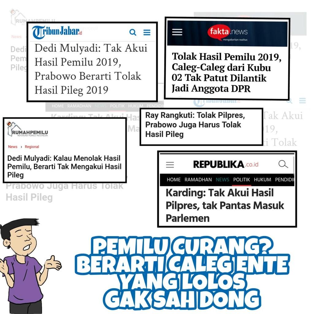 Maunya Tolak Pilpres tapi Terima Hasil Pileg, Kok Bisa?