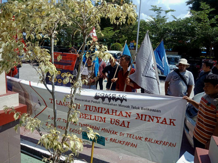 Tumpahan minyak di Balikpapan berujung gugatan untuk negara