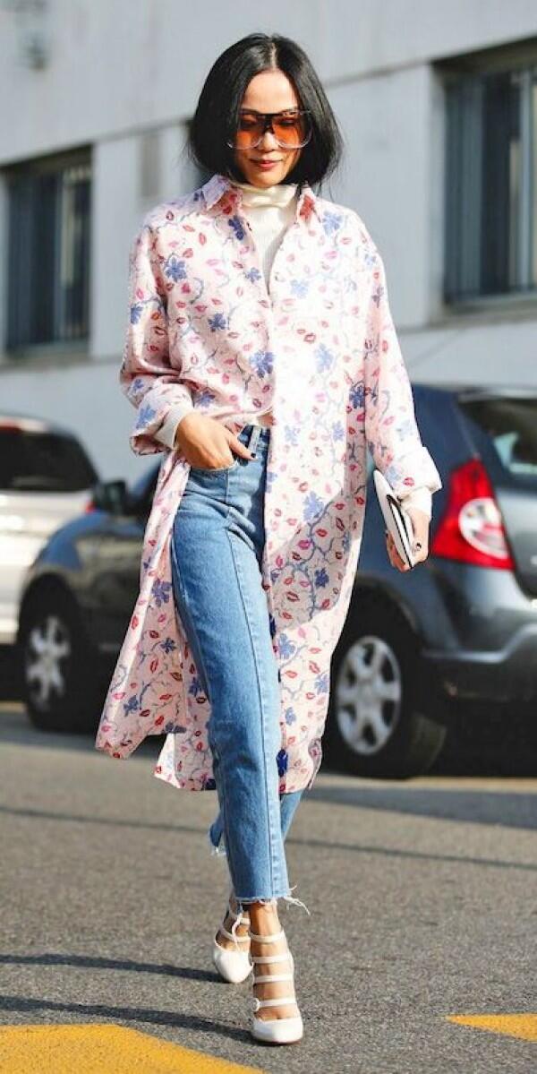 10 Ide Mix-Match Shirt Dress dengan Celana Panjang, Bisa untuk Lebaran