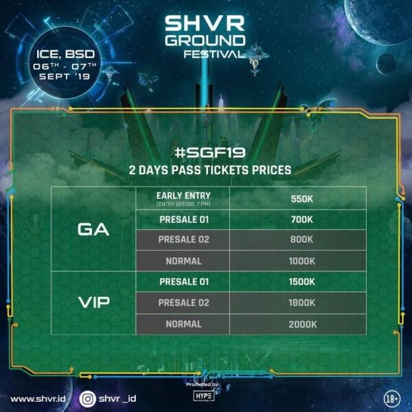 11 Artis Line-up Fase Pertama SHVR Ground Festival 2019, Ada Idolamu?