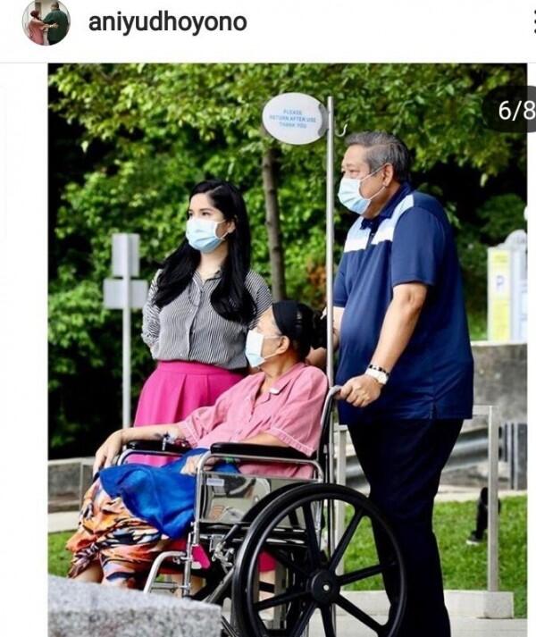 6 Potret Kebahagiaan Ani Yudhoyono Hirup Udara Segar di Singapura