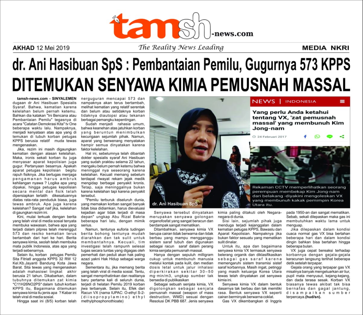 Deretan Racun yang Disebut dalam Hoax 'Petugas KPPS Tewas Diracun