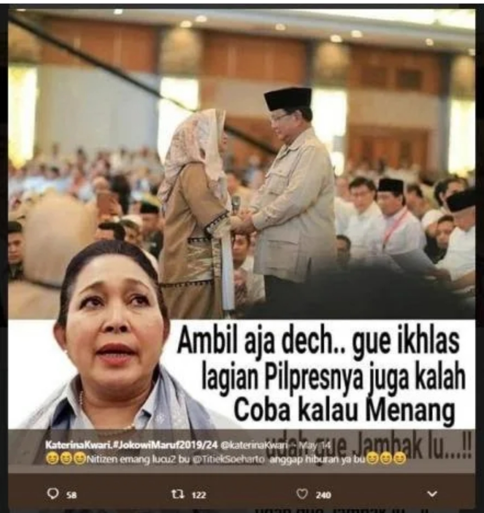 Pegangan Tangan, Foto Prabowo dan Neno Warisman Ini Jadi Meme Kocak
