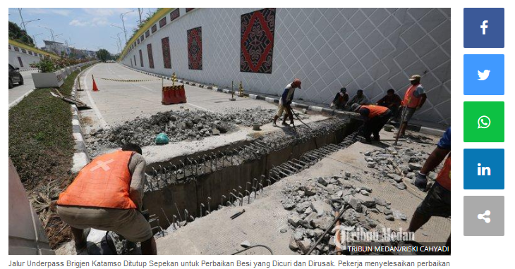 Pencuri Kabel Jalan Tol Ditangkap Saat Berada di Underpass.