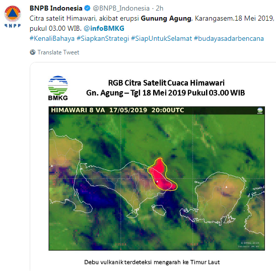 Gunung Agung Erupsi, Sejumlah Daerah di Karangasem Hujan Abu
