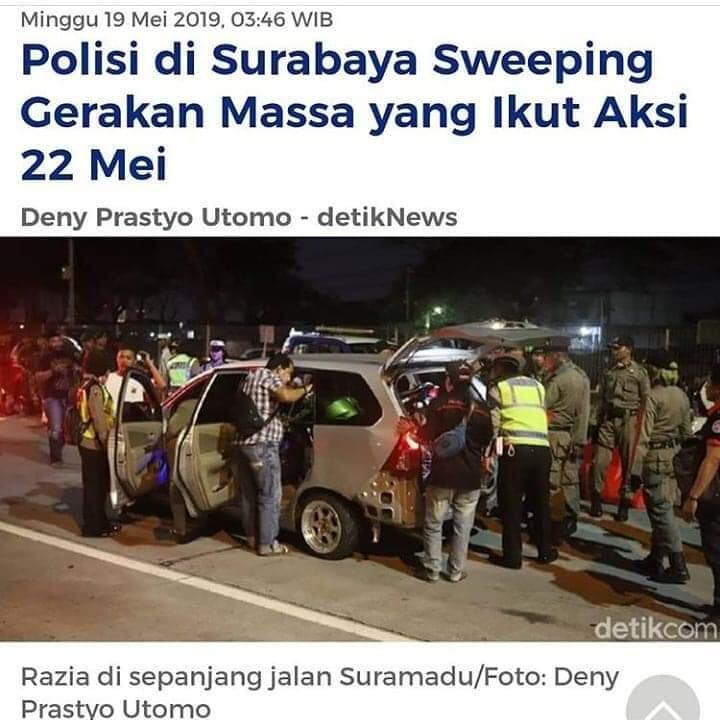 Polisi - TNI Gencar Sweeping Peserta Aksi Kedaulatan Rakyat