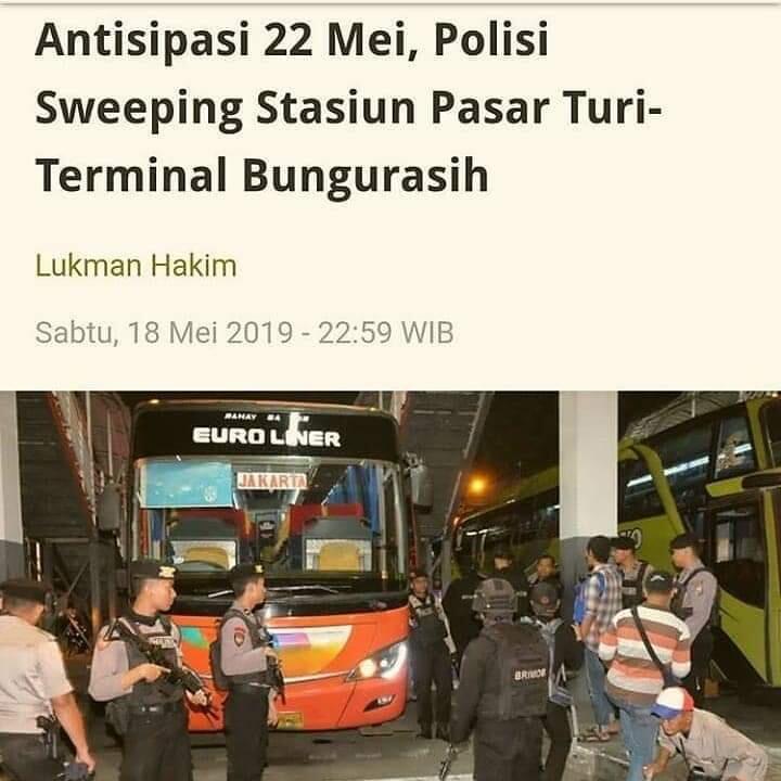 Polisi - TNI Gencar Sweeping Peserta Aksi Kedaulatan Rakyat