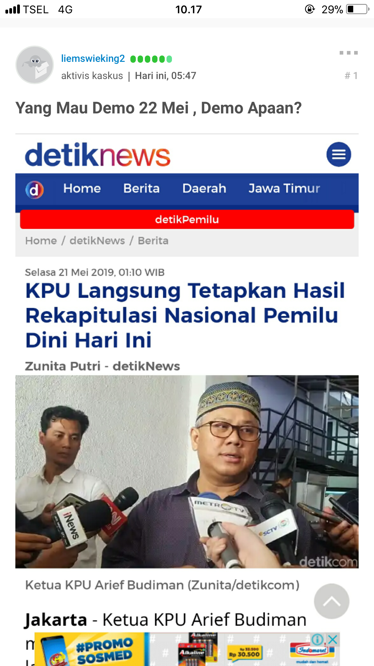 H-1, Monas masih sepi (ngak usah demolah)